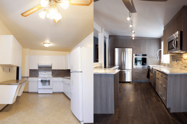 home renovations kitchen before and after