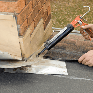 roofer replace damaged flashing on chimney