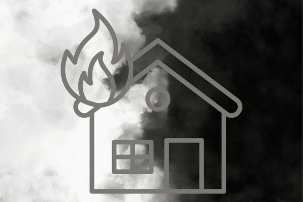 smoke damage vs fire damage house symbol